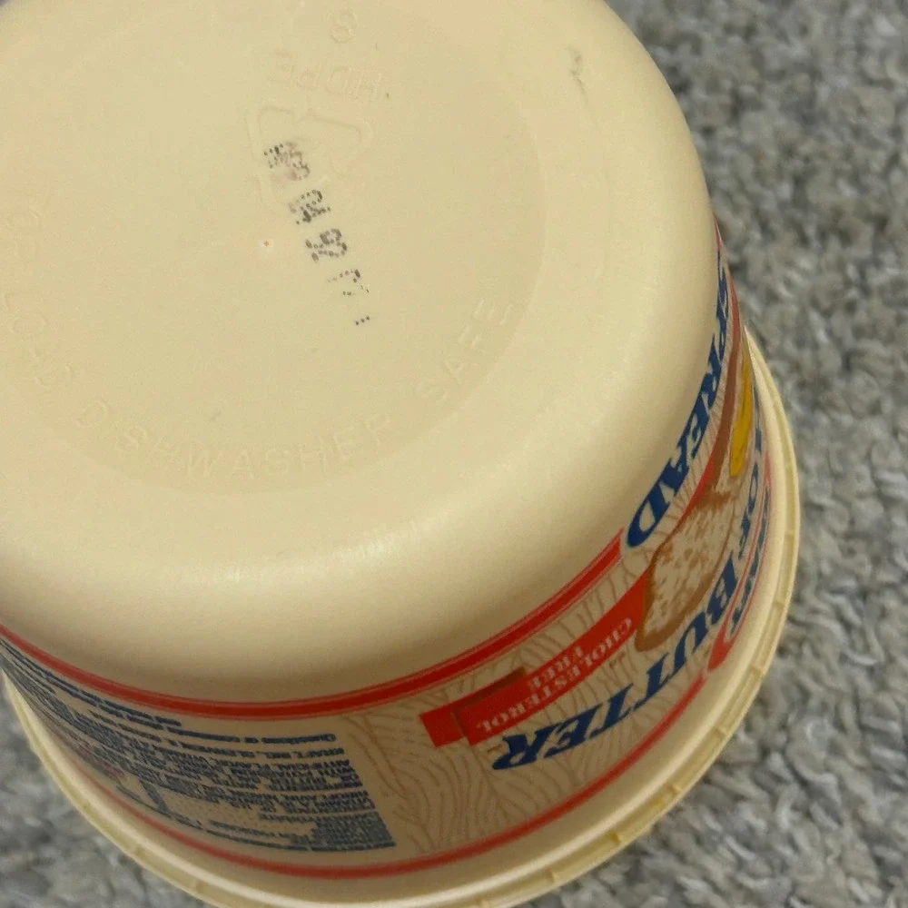 Kraft Touch of Butter Spread Tub Vintage Style Plastic Container No Lid‎
